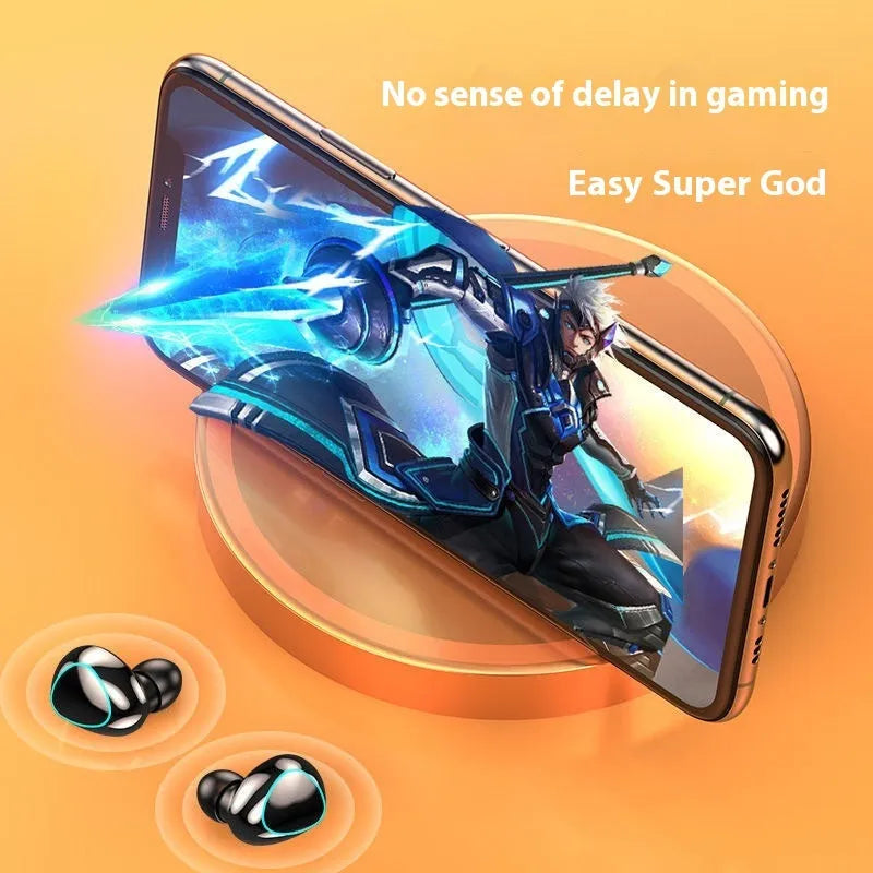 Wireless Bluetooth headset Jerry chip black earplug style with digital display screen