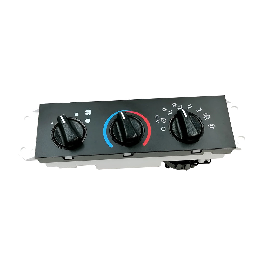 Black Jeep Wrangler air conditioning control panel for 2005-2006 models