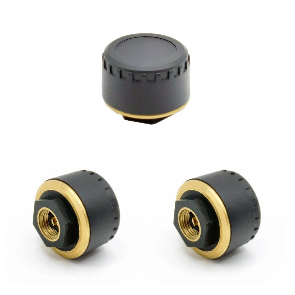 Bluetooth tyre pressure monitoring system with four wireless sensors and mobile phone display