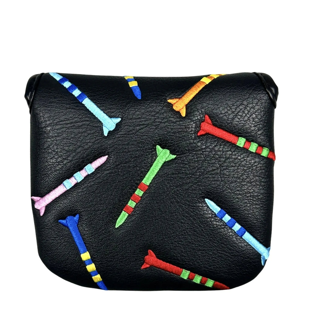 Golf putter protective sleeve with rocket pattern square design in PU leather material