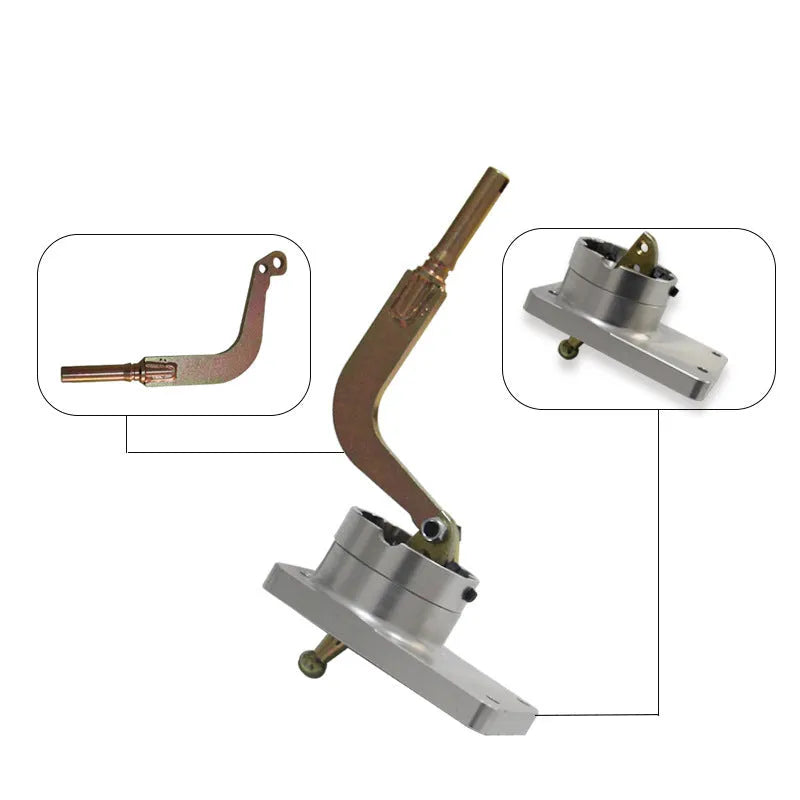 Silver aluminium alloy quick short shift gear lever for Horton model cars