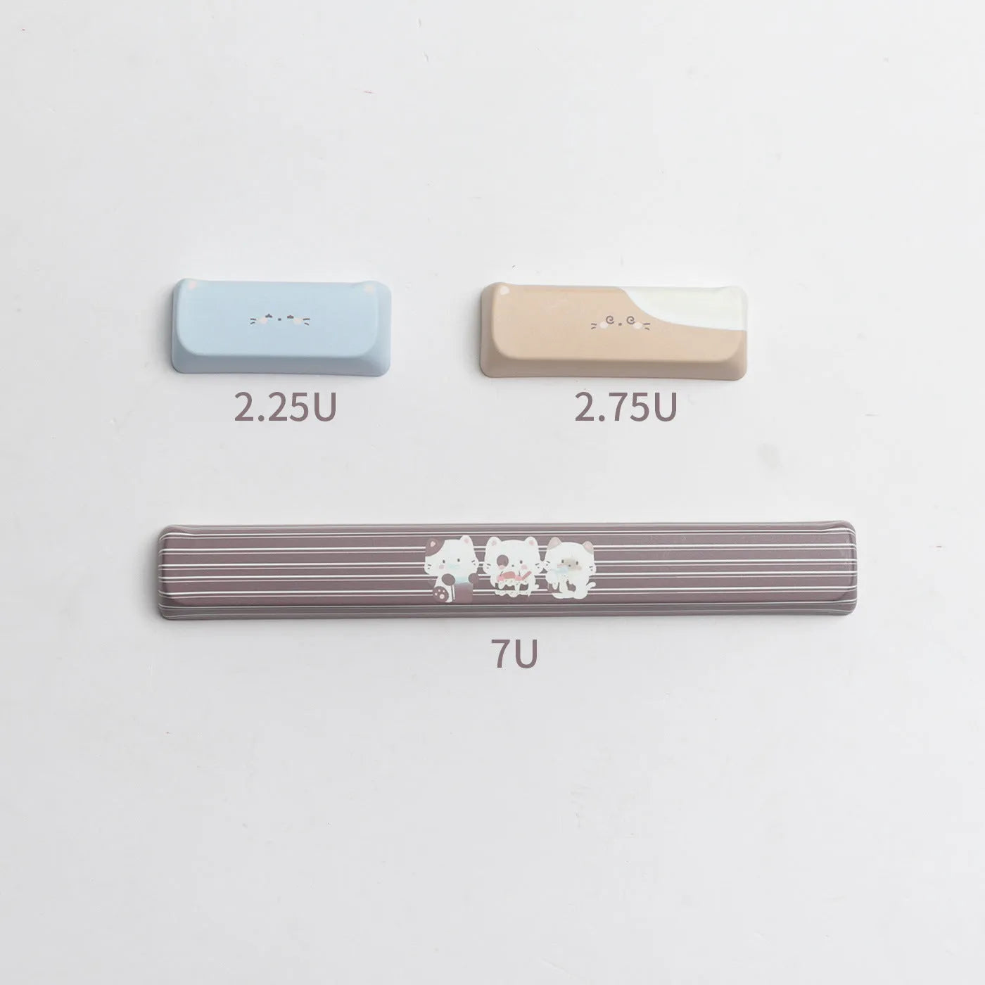 High Sea Salt Cat themed PBT mechanical keyboard keycap sets showing design details and packaging options