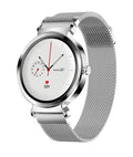 Zinc alloy smart bracelet for ladies in gold, green, pink, red, silver colours with 1.28-inch screen.