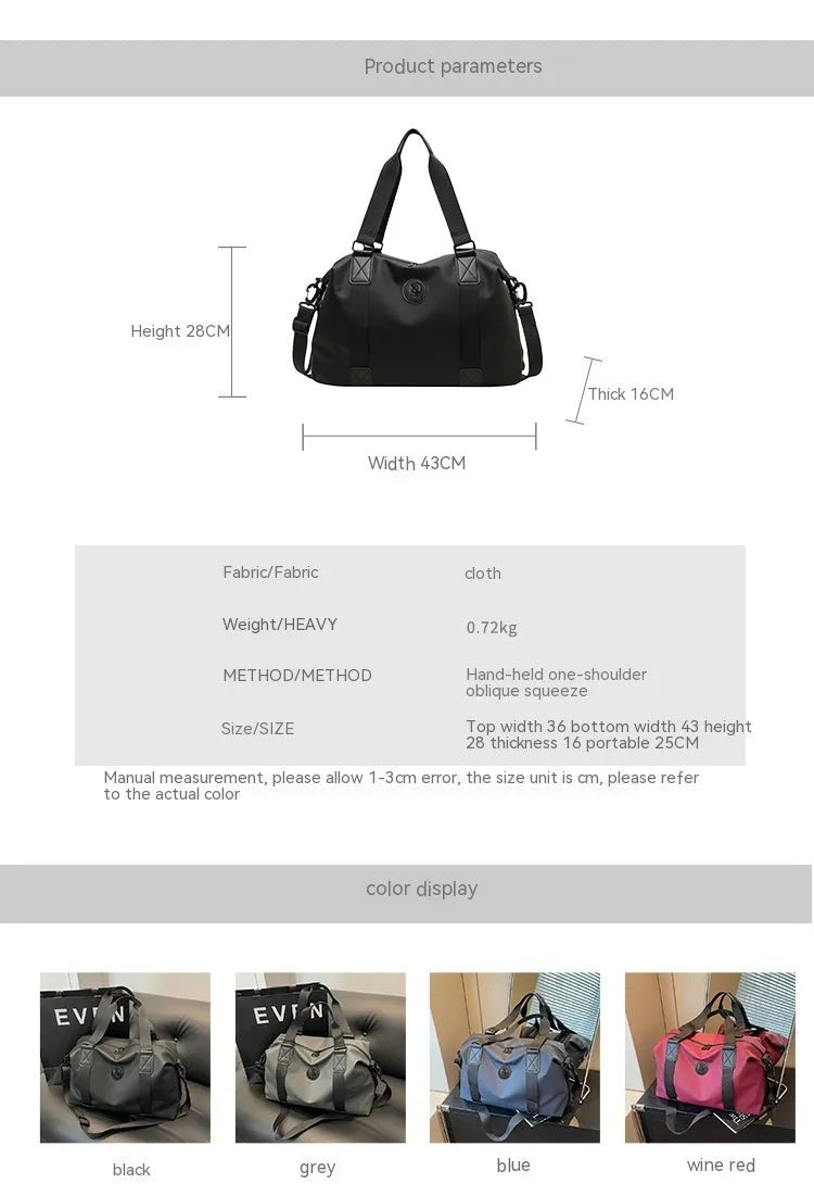 Large black waterproof travel backpack with multiple compartments shown opened to display interior organisation