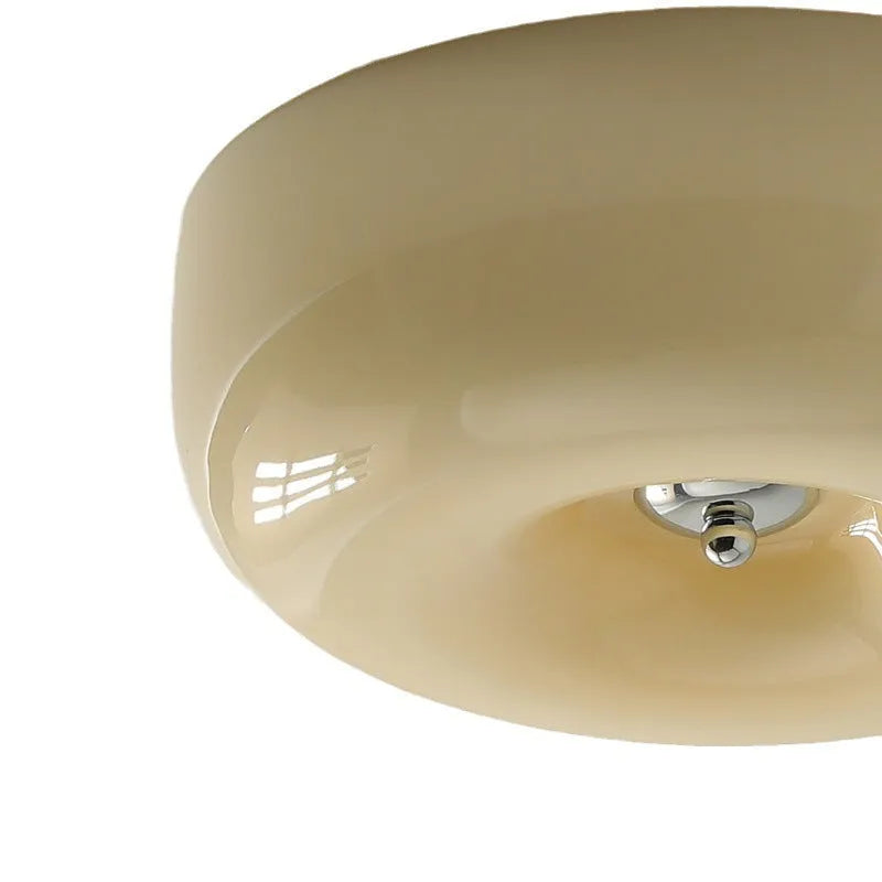 Cream style American contemporary bedroom ceiling lamp with three-colour adjustable lighting