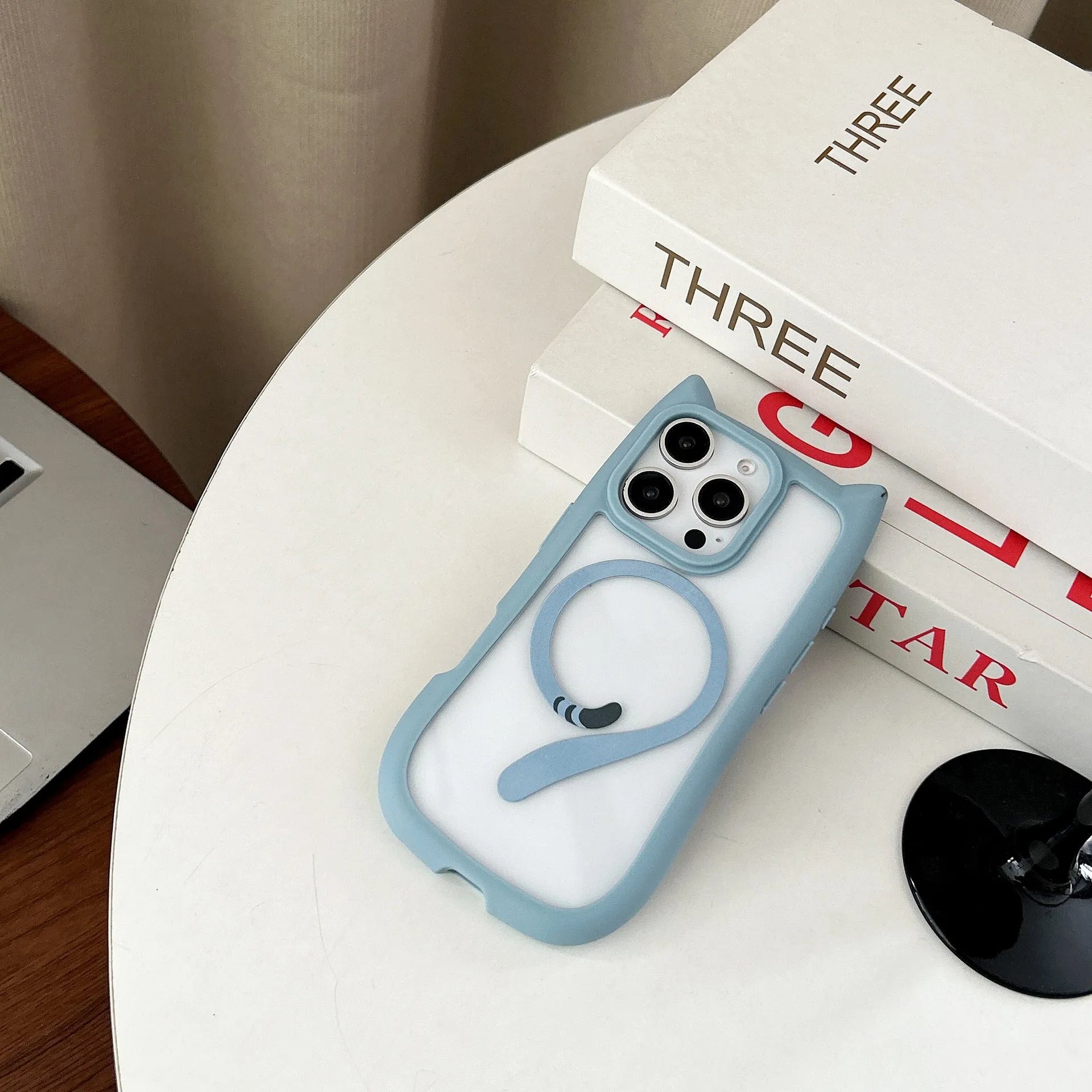 Transparent acrylic TPU phone case with magnetic feature for iPhone 17 series