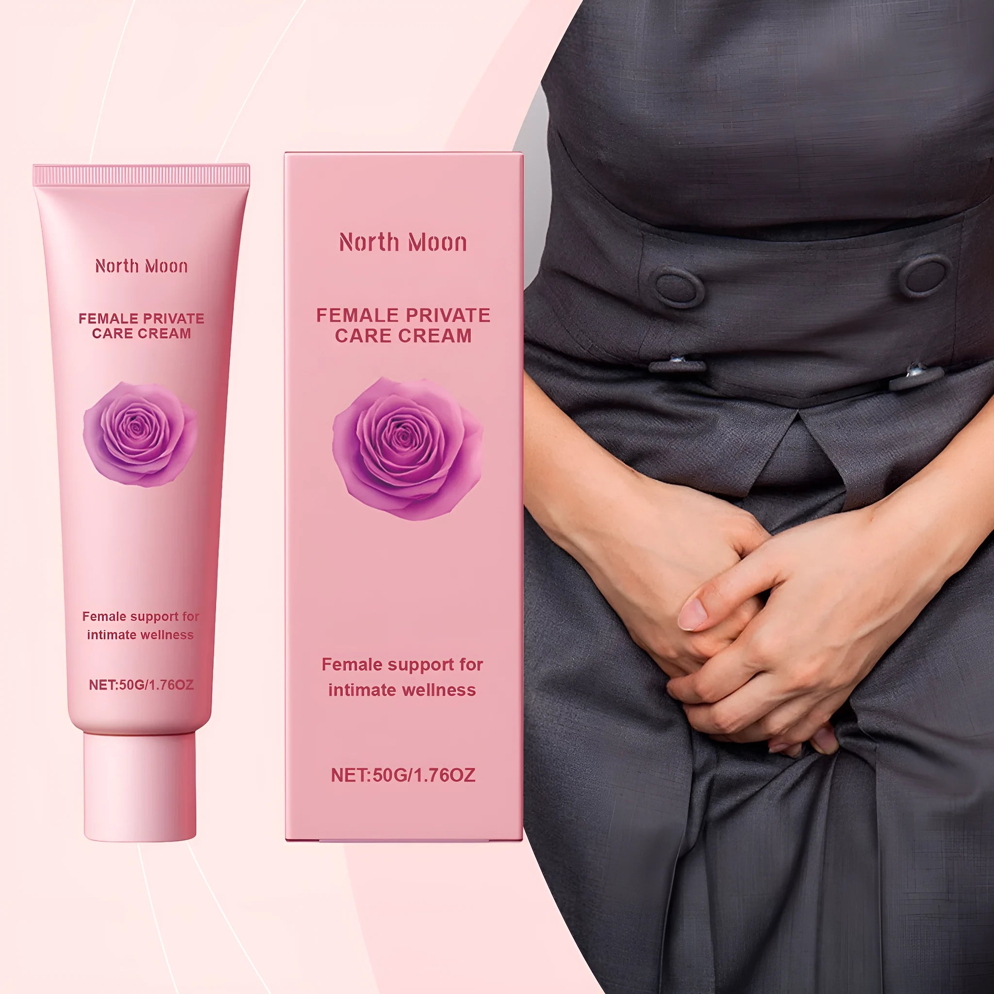 50g gentle moisturising cream for dry and tender skin with rose and peppermint extracts