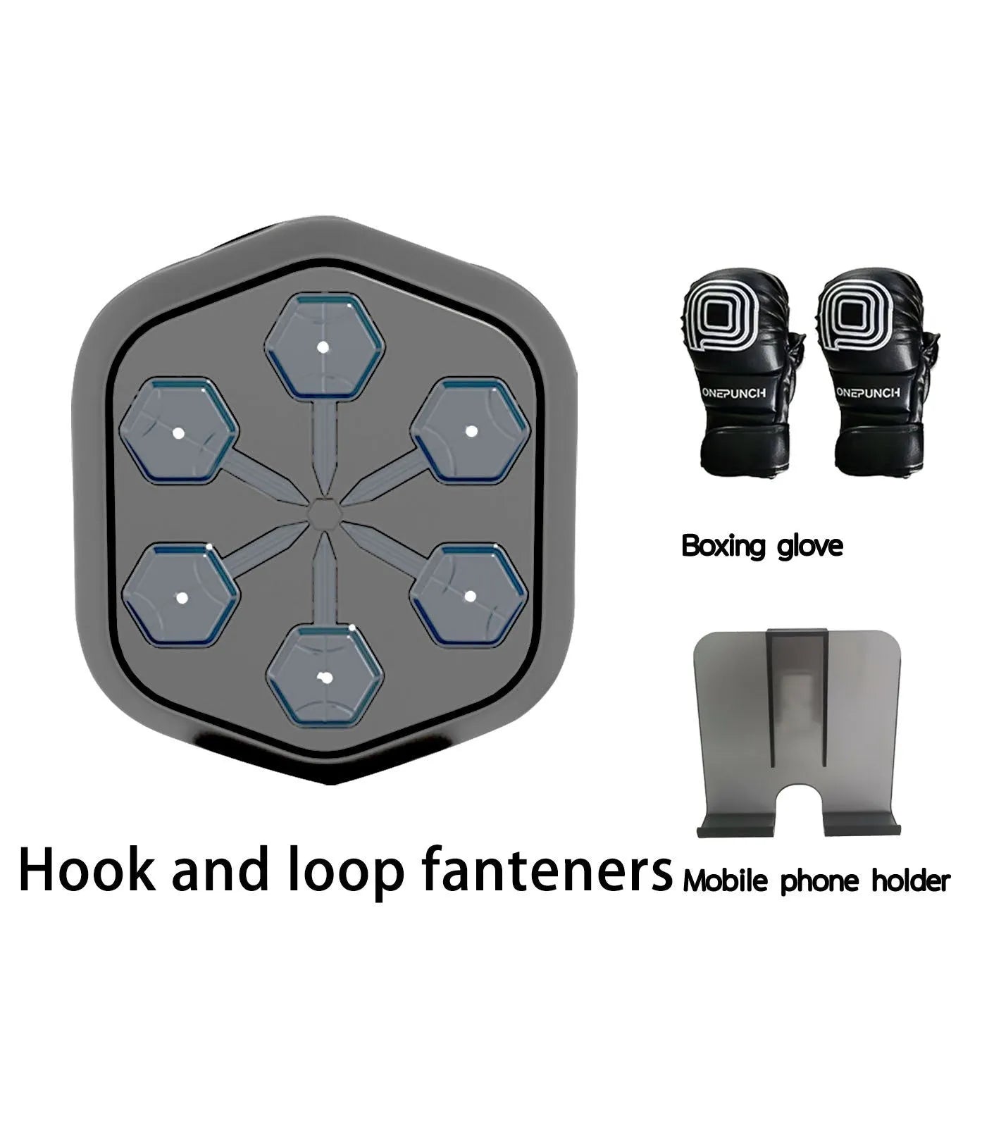 Black smart boxing machine with Bluetooth connectivity and 200kg strike capacity