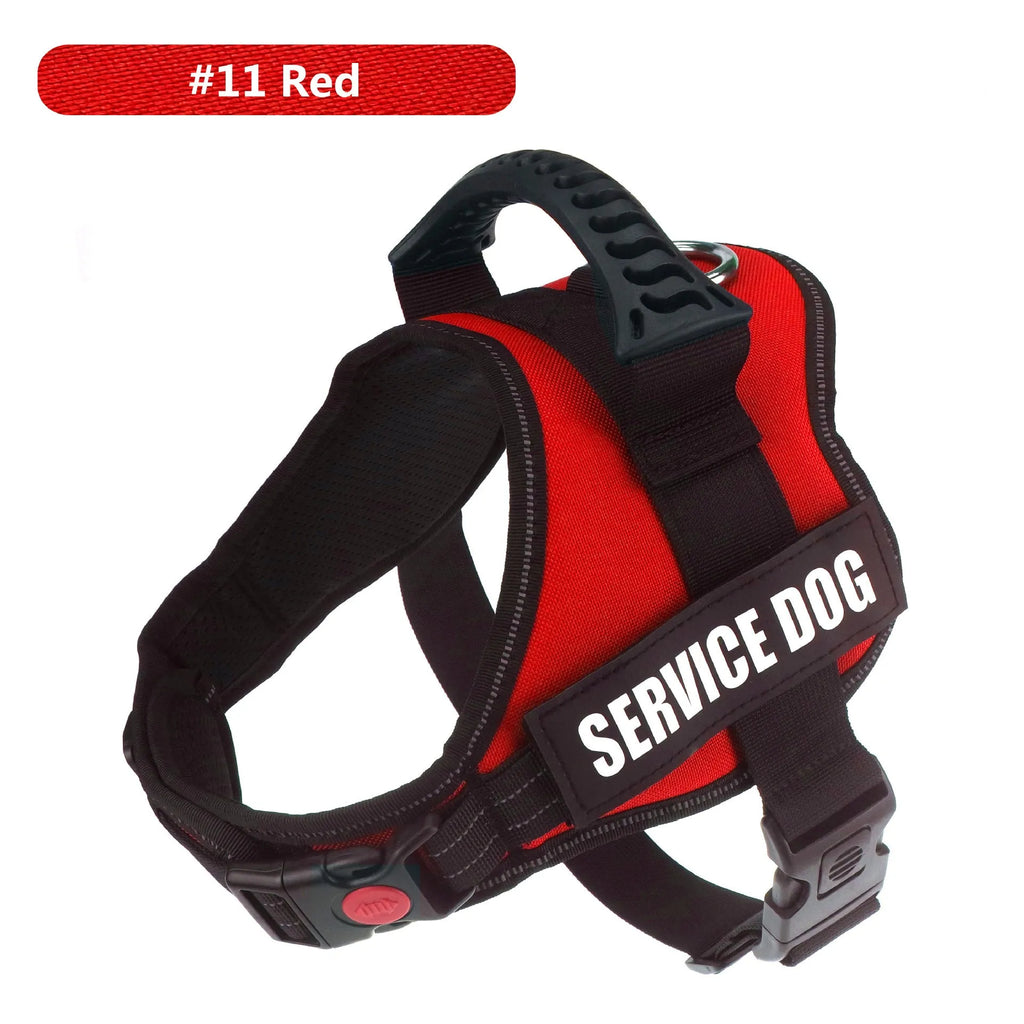 Nylon dog chest brace harness with Velcro closure in size L for large breed walking