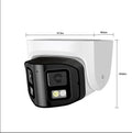 4MP dual-lens IP66 waterproof outdoor CCTV security camera with panoramic coverage