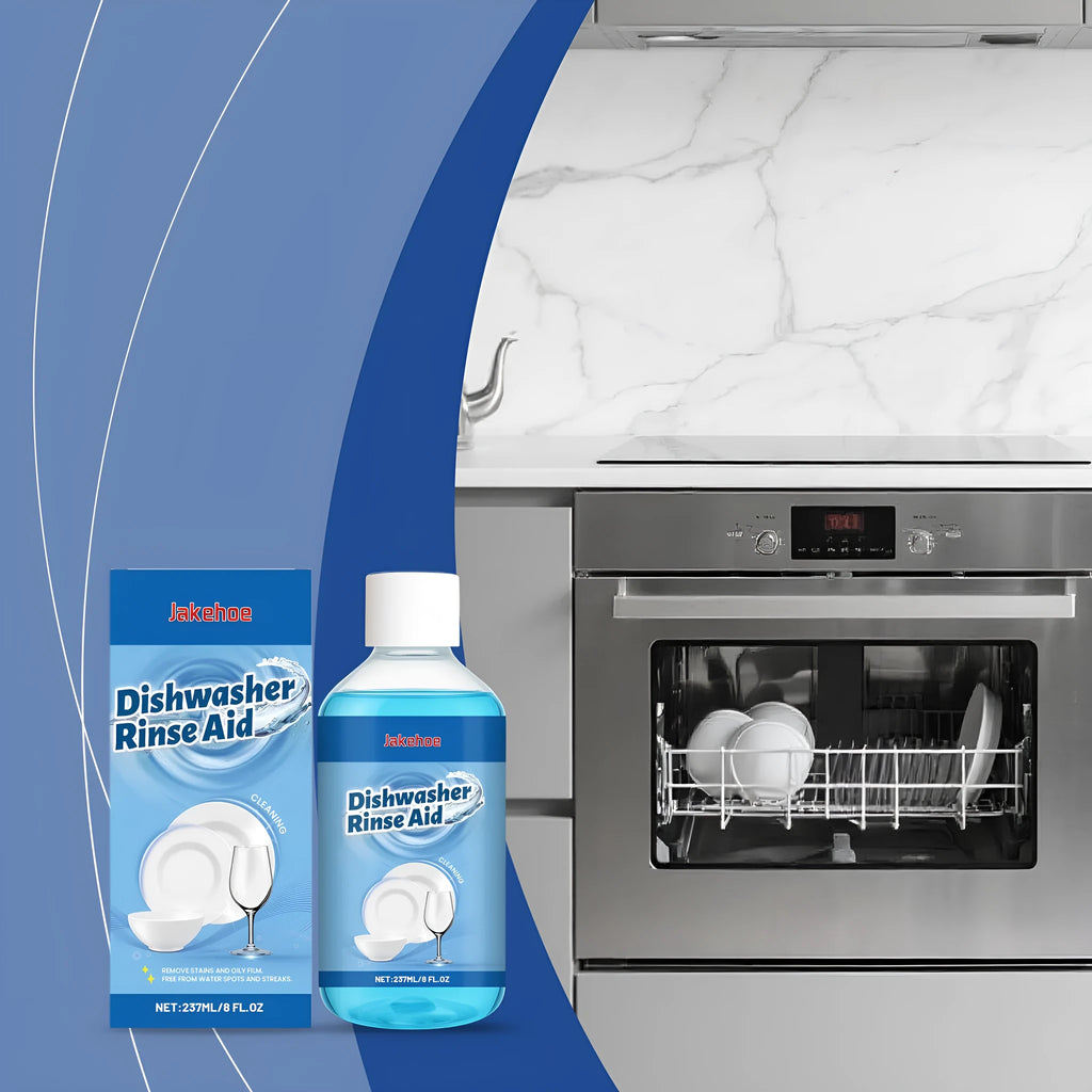 237mL bottle of dishwasher cleaning aid liquid detergent for removing oil and food stains from kitchenware