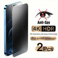 iPhone tempered glass screen protector with anti-peeping privacy feature and scratch-resistant coating