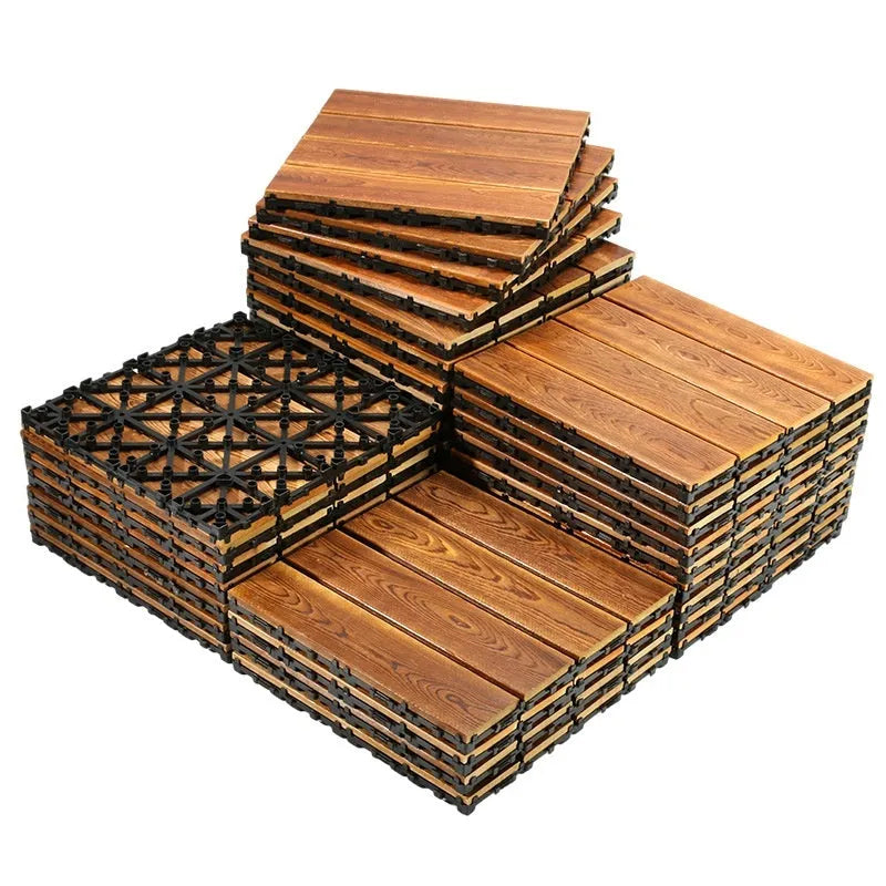 Camphor pine floor panels 30x30cm in modern simplicity style
