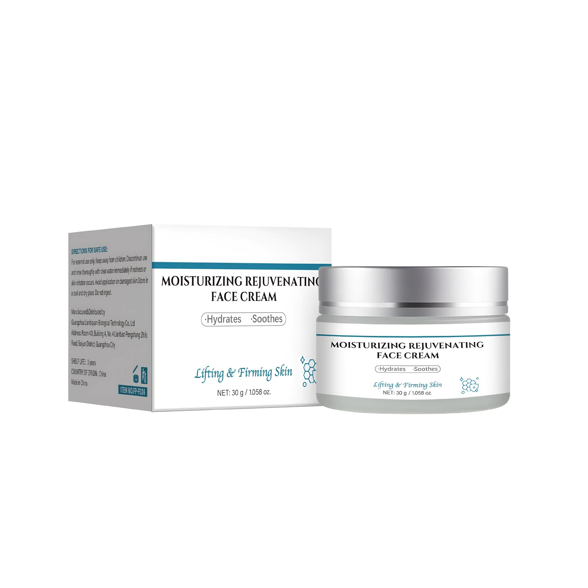30g jar of anti-aging face cream with collagen and arbutin formula