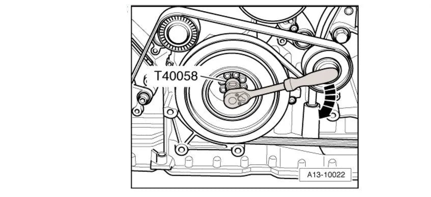 Aodi T40058 crankshaft rotating sleeve automotive timing tool with adapter