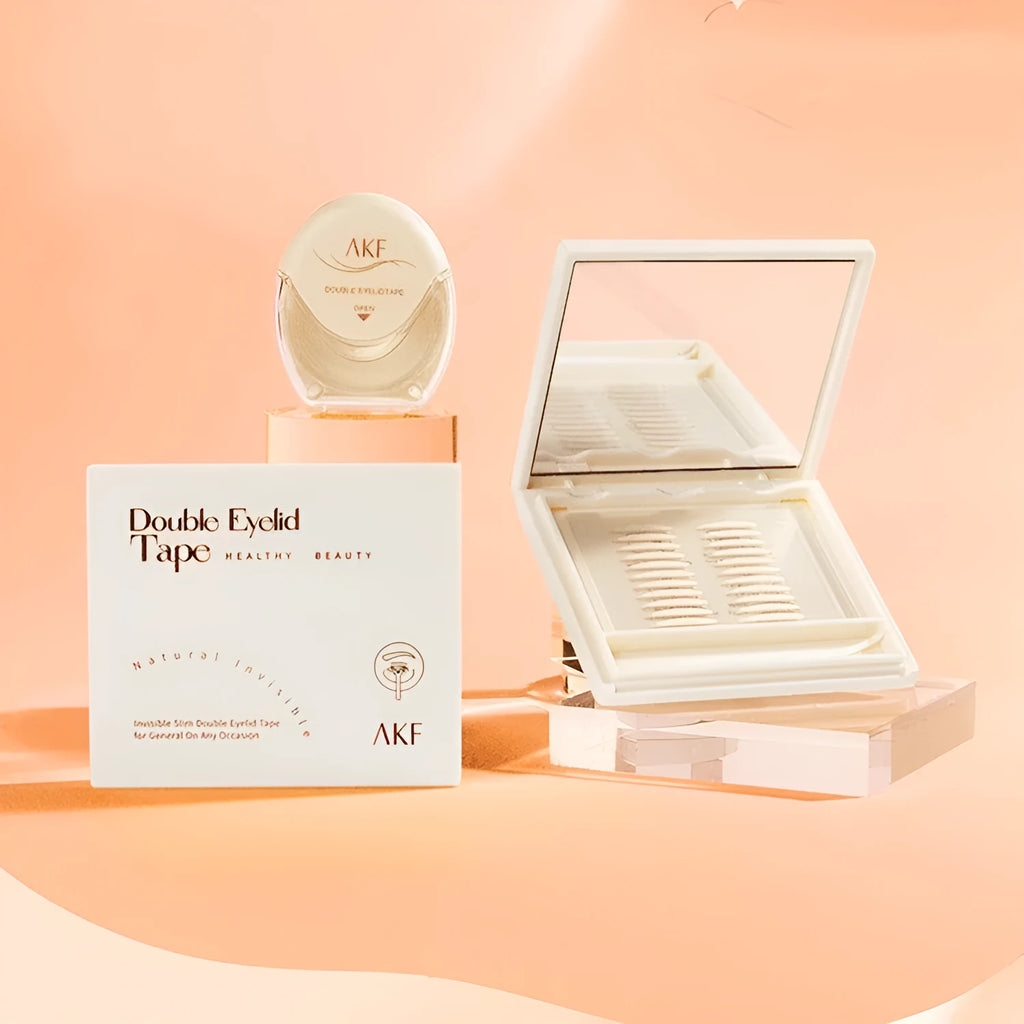 Pack of invisible lace double eyelid stickers showing 120 count and Crescent M, Crescent S, Olive M style options.