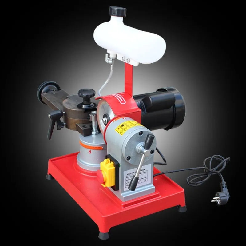 Xiao Mo Wang manual sharpedge grinding machine for alloy circular saw blades on workshop bench