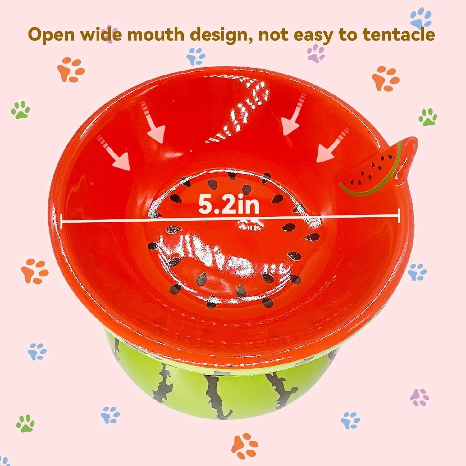 Ceramic raised cat bowl in orange with tilted design for food and water