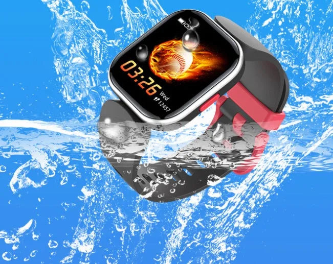 Blue H39T smart children's watch with a sporty TPU strap and a 1.4-inch touch screen on a wrist.