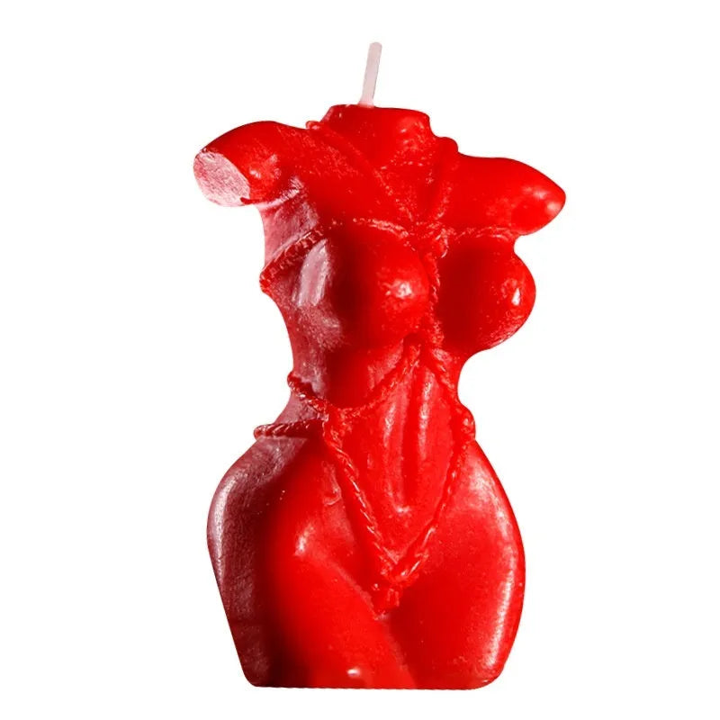 Low temperature sensual candle made from soy wax in rose red, spring pink, and lilac purple colours.