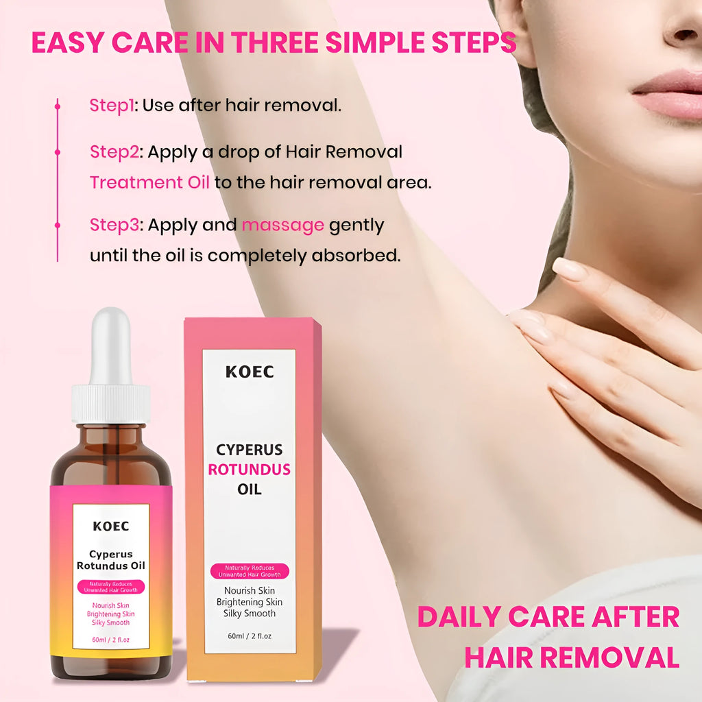 60ml bottle of cyperus tuber gentle body care massage oil with natural plant-based formula