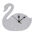 Wooden cartoon wall clock with colourful character design for a child's bedroom.
