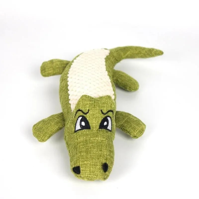 Blue pet plush toy with corn cob grid texture and squeaker for cats and dogs to chew