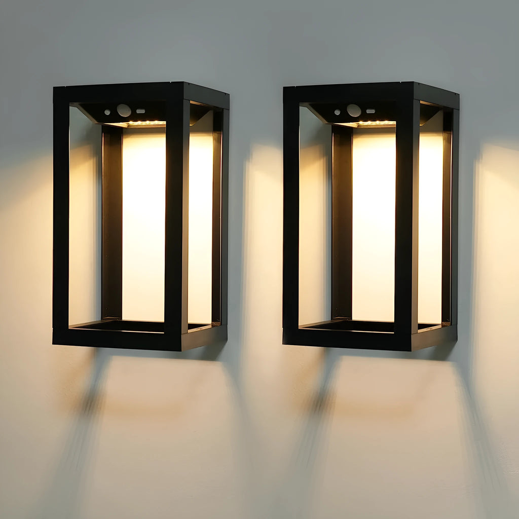 Modern Chinese solar outdoor wall lamp with plastic construction and IP65 waterproof rating for garden lighting