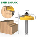 Carbide door and window step knife woodworking cutter with 8mm shank and 12.7mm blades