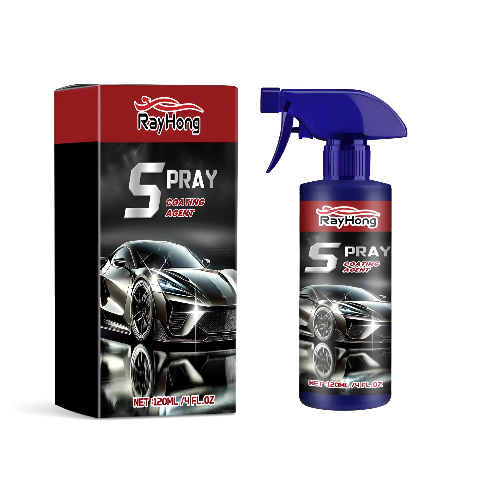 Auto refresh car polishing spray in 10.7cm by 7cm box with spray nozzle