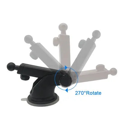 Car phone bracket with telescopic adjustable rod for dashboard mounting