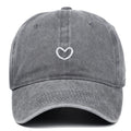 Retro embroidered cotton baseball cap with adjustable strap in multiple colour options