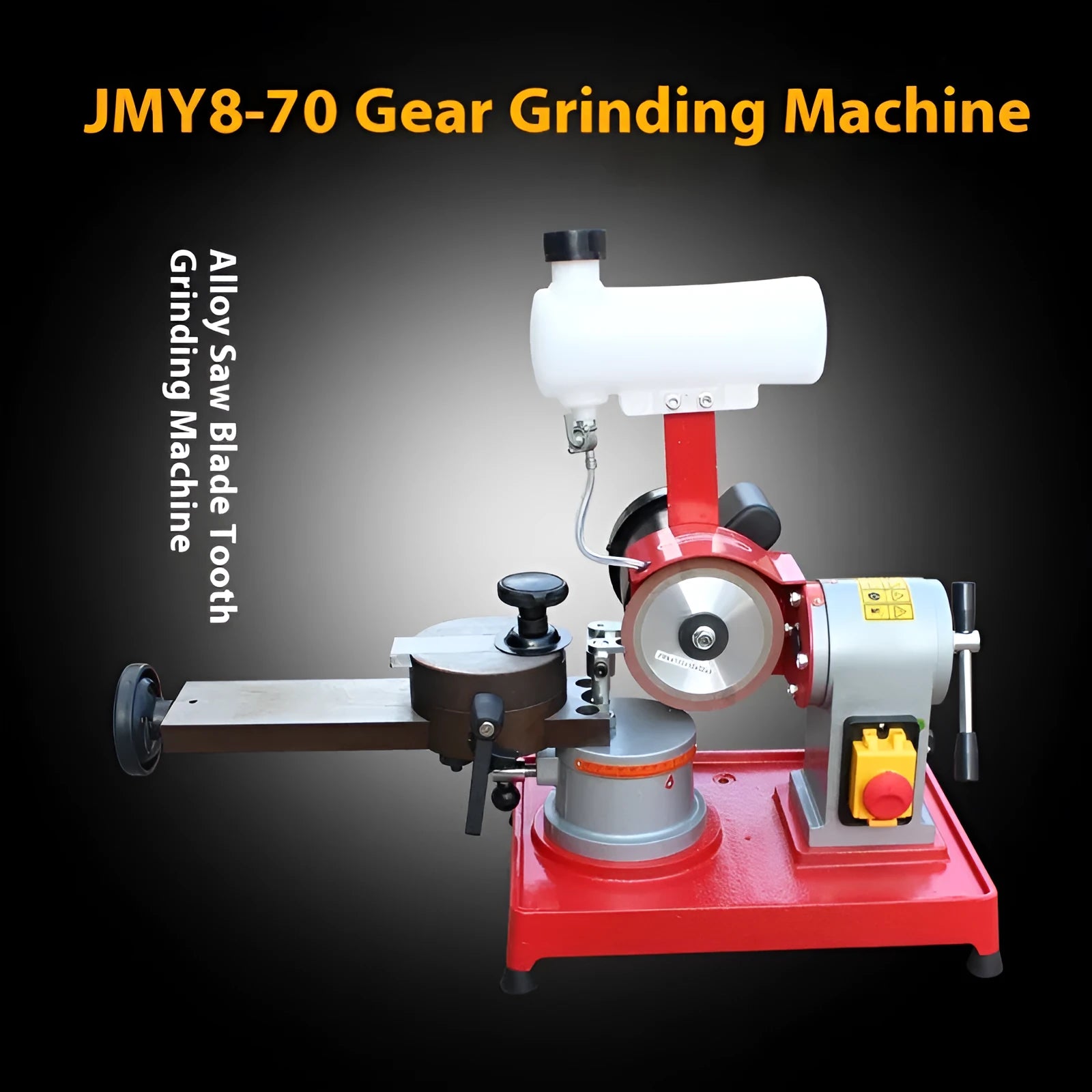 Xiao Mo Wang manual sharpedge grinding machine for alloy circular saw blades on workshop bench