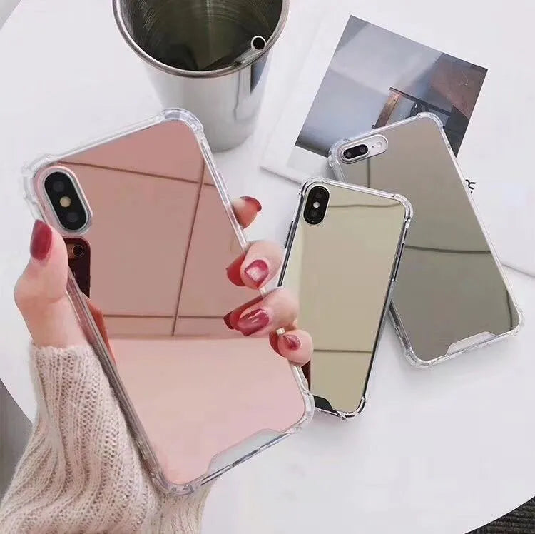 Transparent TPU protective case for iPhone showing phone's colour through clear back.
