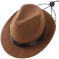 S size 155cm diameter wool felt mini pet hat in pink, black, brown, or red for small animals