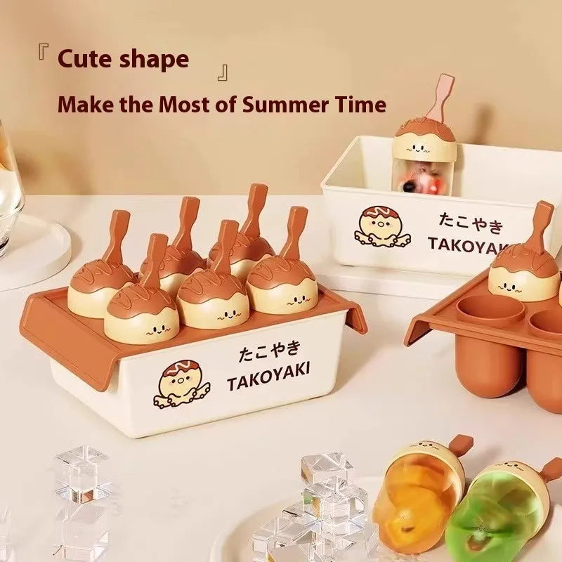 Plastic octopus balls shaped ice cream mould with modern simplicity design