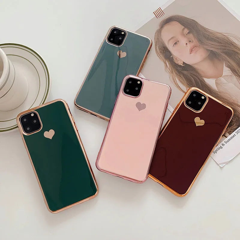 Blue TPU solid colour slim back cover phone case for iPhone 11 displayed on a table.
