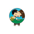 Zinc alloy golf hat clip with engraved Dragon Year pattern for sports accessories