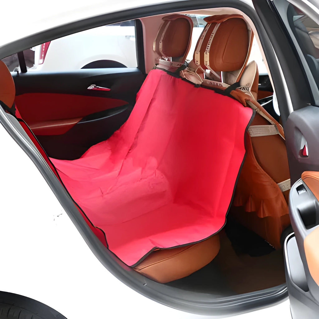 Black waterproof car pet seat cushion measuring 135x135cm for dog and cat travel protection