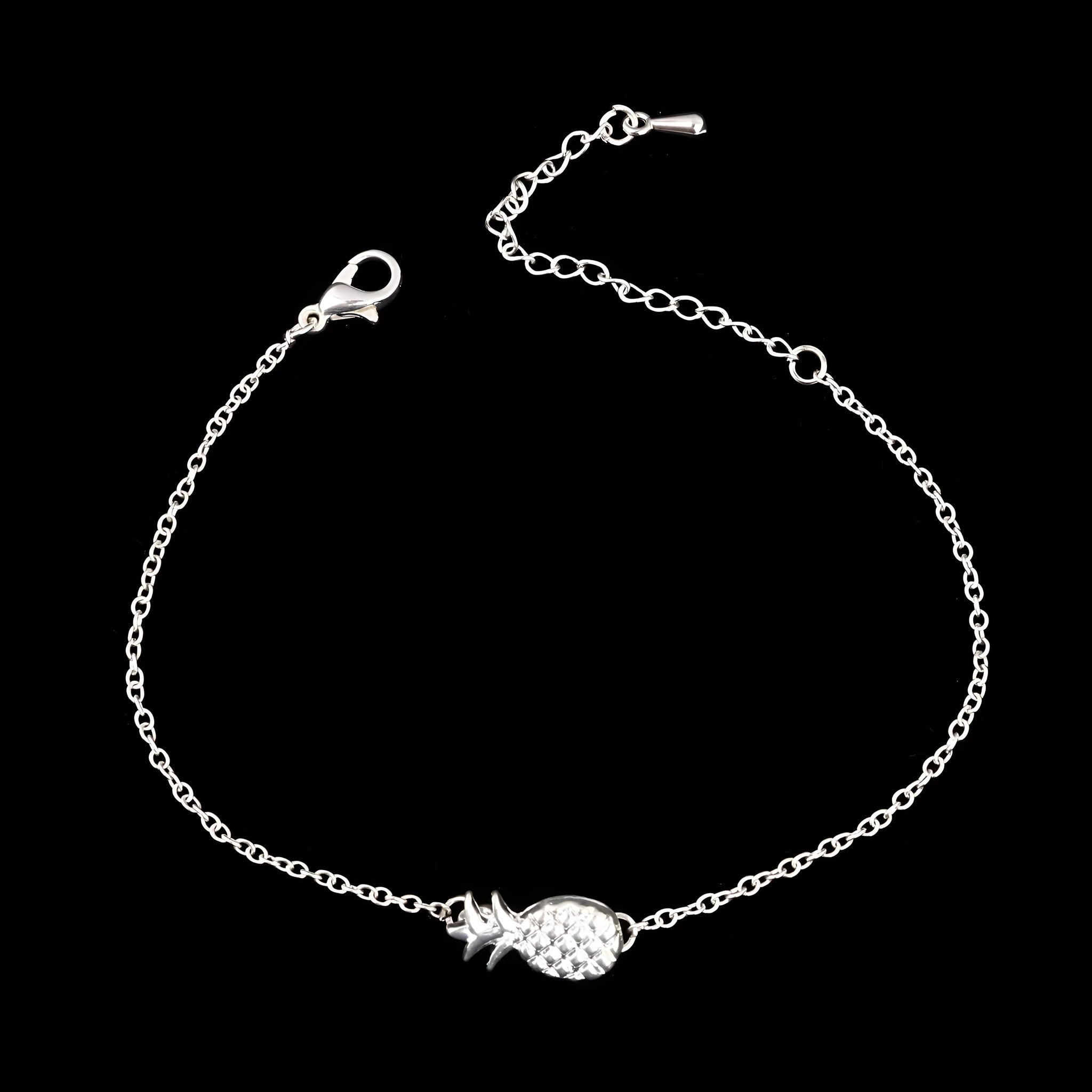 Gold and silver alloy pineapple bracelet for women with adjustable clasp