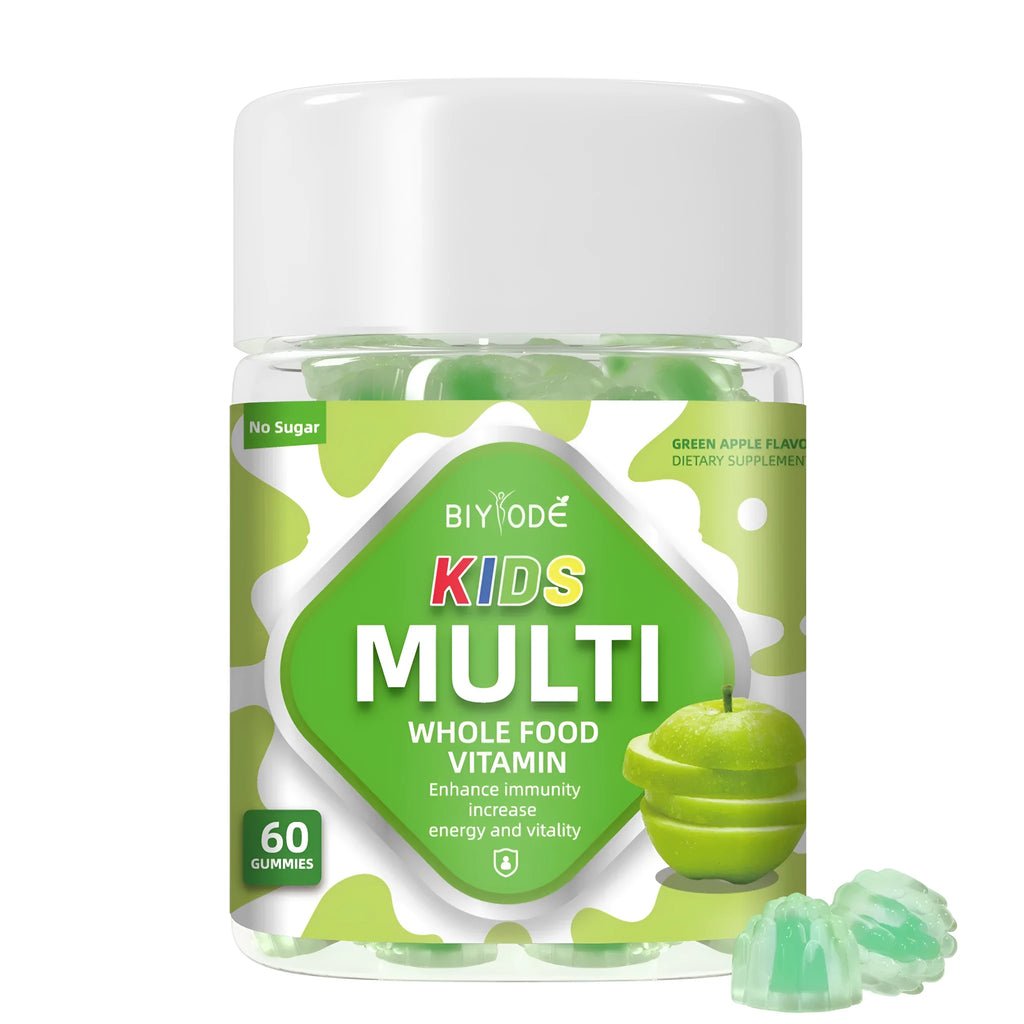 Bottle of 60 kids multivitamin gummies with original flavour for daily immunity support