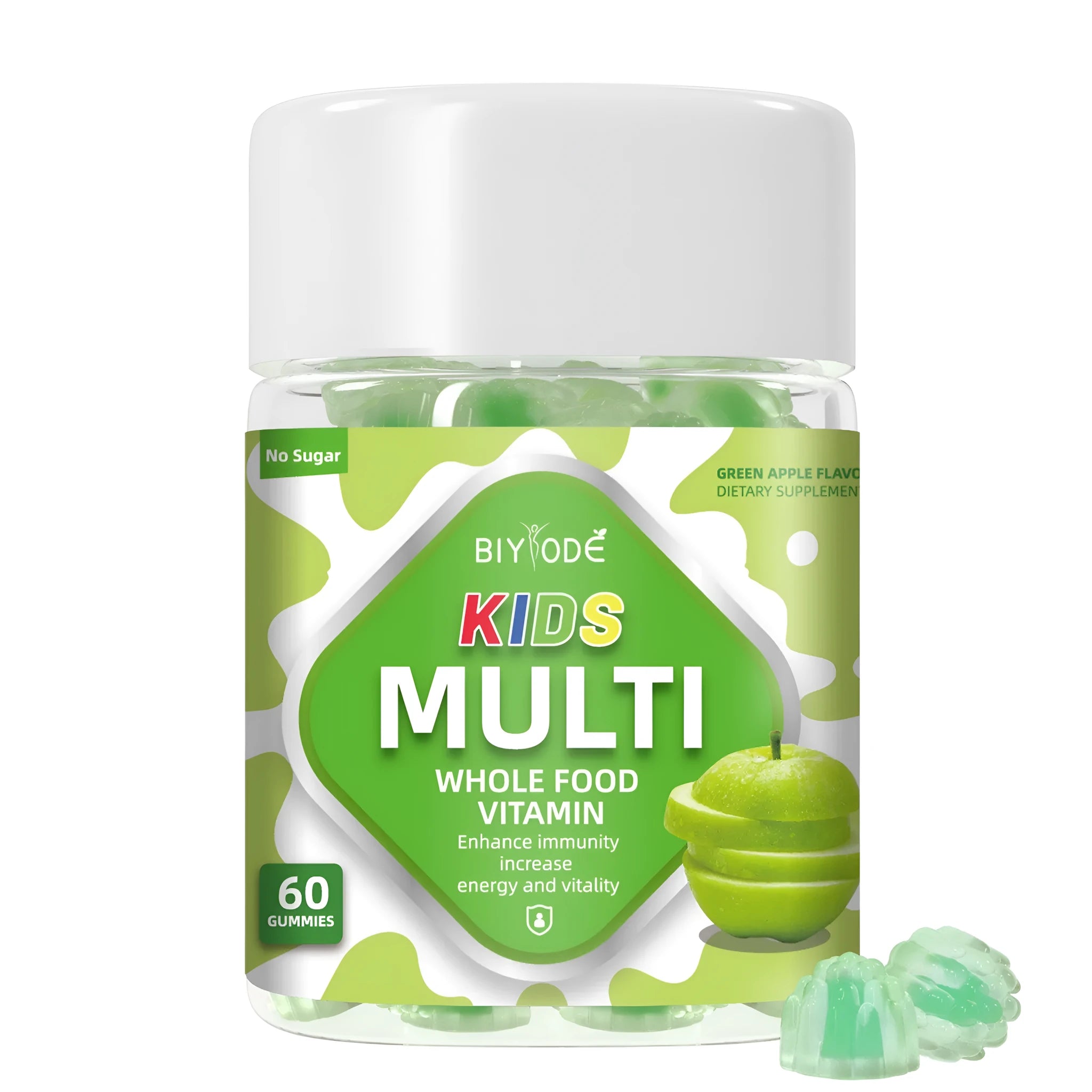 Bottle of 60 kids multivitamin gummies with original flavour for daily immunity support