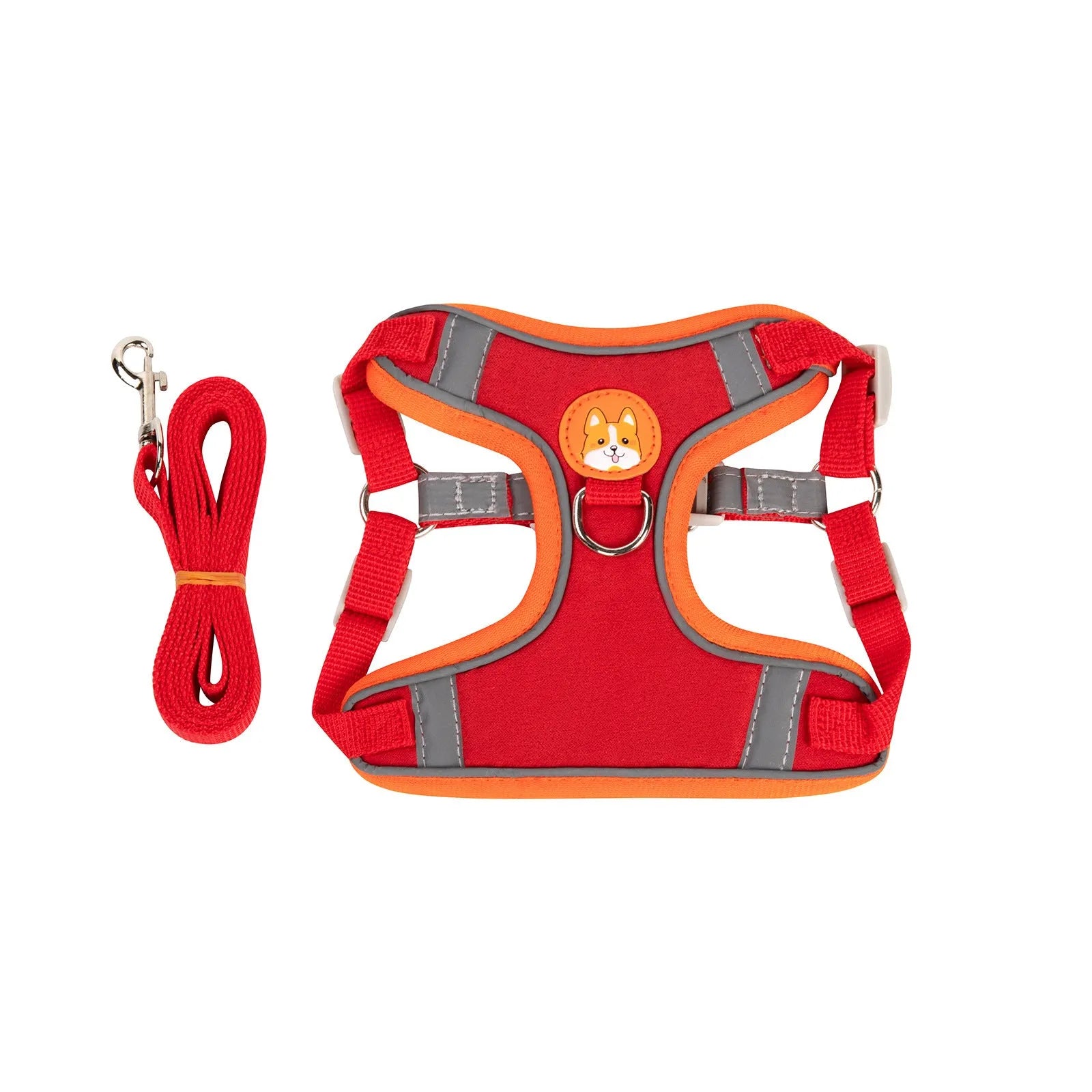 Adjustable dog haulage rope harness in multiple colours and sizes for pet control