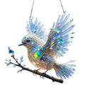 Square acrylic bird pendant decoration with cartoon design, available in 15cm and 20cm sizes