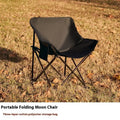 Folding camping chair with reclining backrest in Oxford cloth fabric and steel frame
