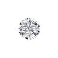 Round moissanite gemstone with eight hearts and eight arrows cut on a grey background
