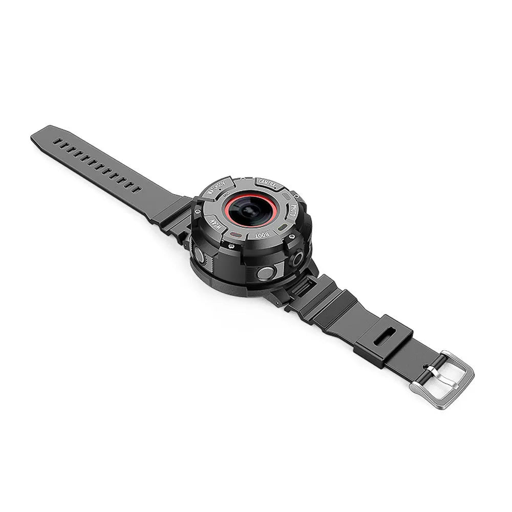 Black waterproof sports digital camera with 8MP resolution and 32GB storage