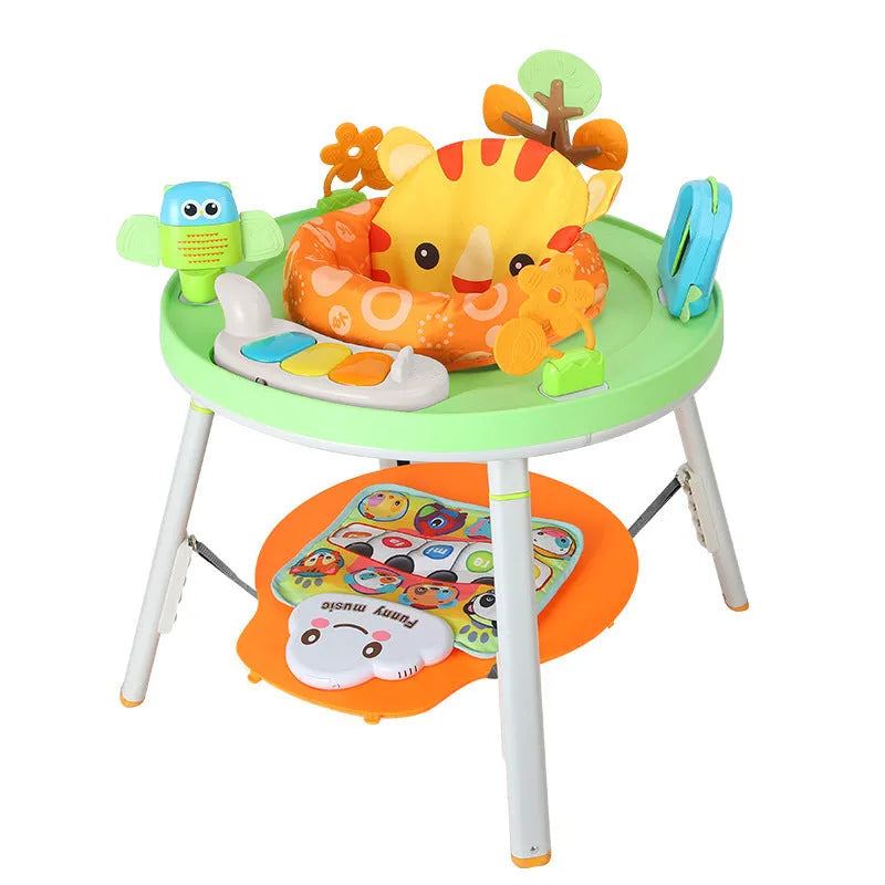 Three-in-one baby jumping chair in duck design with interactive toys for infant development training