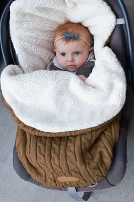 Baby stroller sleeping bag with thick cotton wool filling in envelope design, available in 15 colours including black and beige