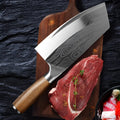 40Cr13 stainless steel kitchen knife with 320mm blade length shown in product colour